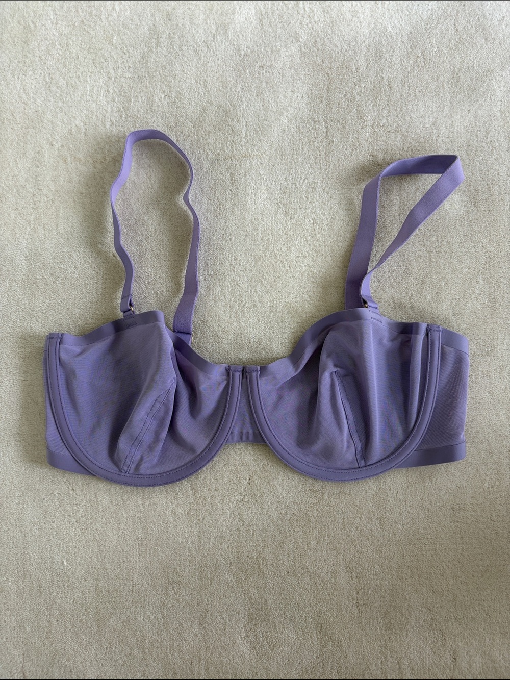 NWOT CUUP The Balconette Women's Underwire Mesh Bra in Amethyst